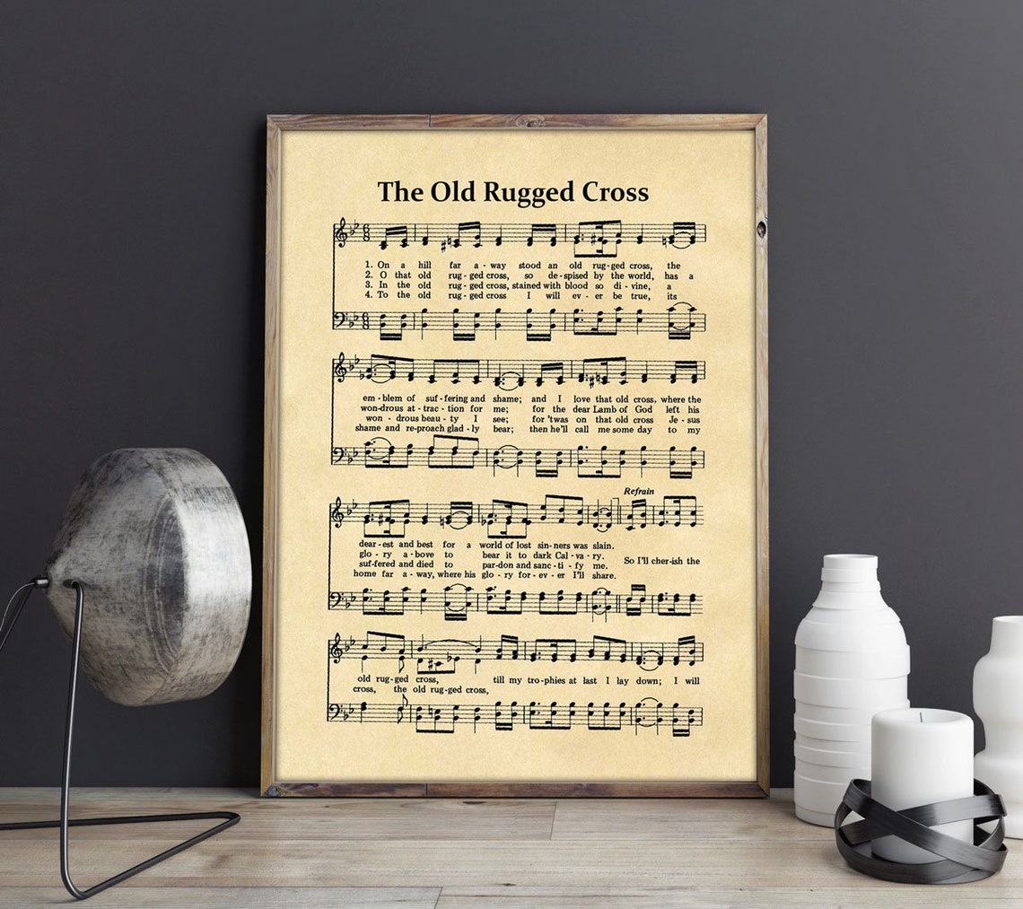 The Old Rugged Cross Hymn Poster, Scripture Quote - Image 2