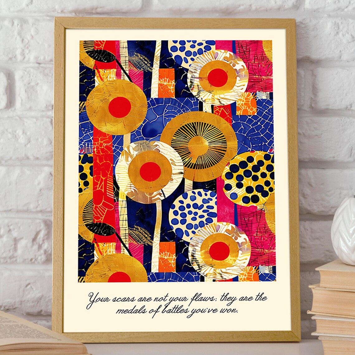 Abstract Floral Inspirational, Modern Art Nouveau Art Print - Image 2