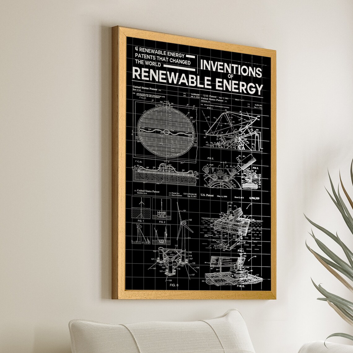 Renewable Energy Patent Poster, Climate Change Art Print - Image 2