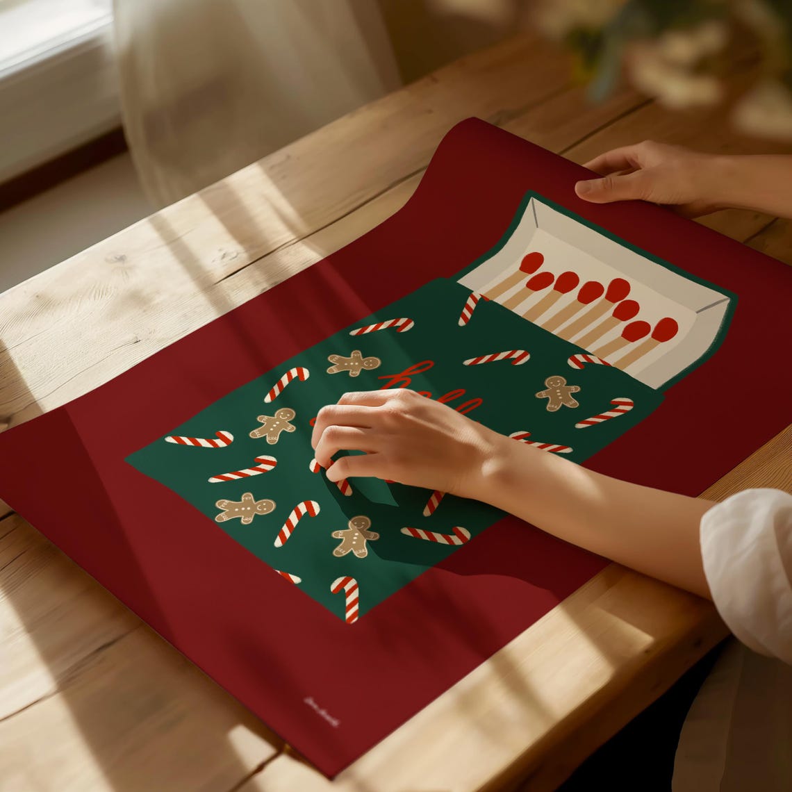 Holly Jolly Christmas Matchbox Gingerbread Candy Cane Poster - Image 4