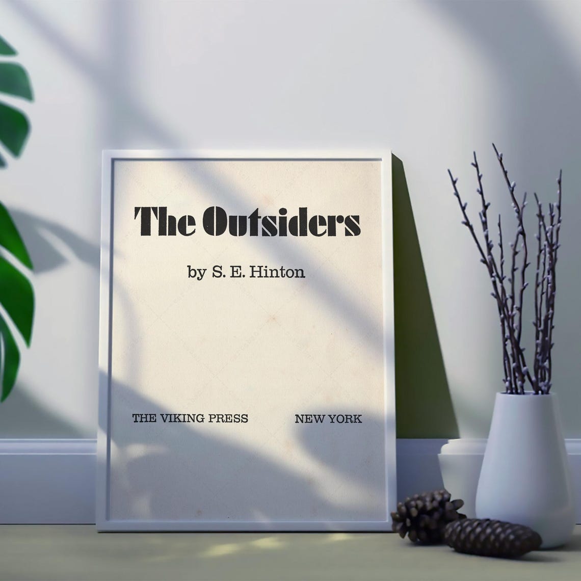 The Outsiders S E Hinton Title Page 1967 First Edition Book Poster - Image 2