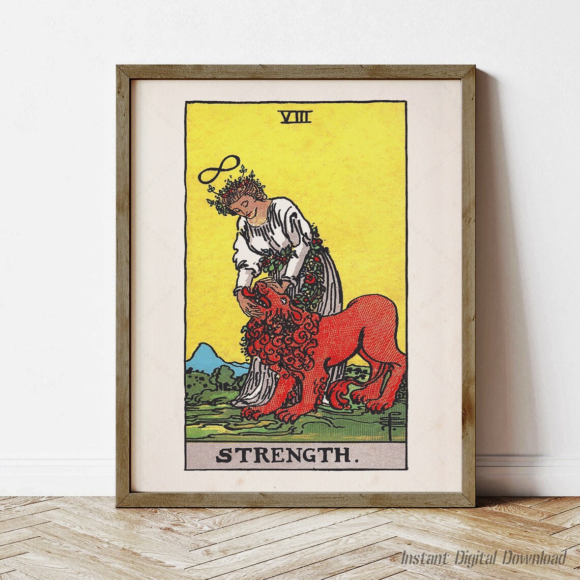 Strength Tarot Card, Rider-Waite-Smith 1909 Poster