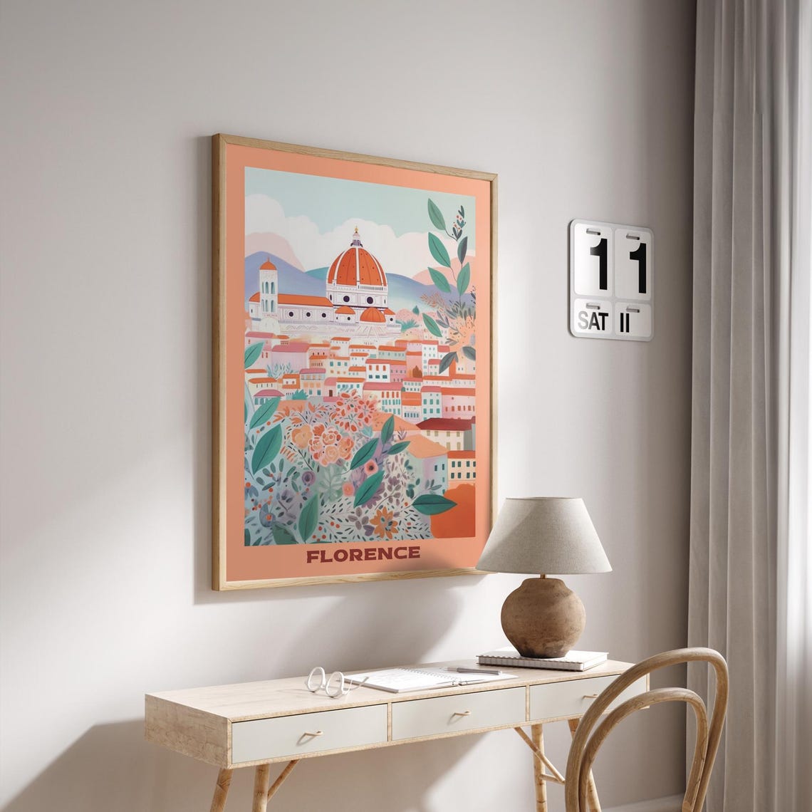 Florence Travel Vintage Italian Retro Travel Print Travel Poster Gift Travel Poster Decor Gallery Wall Travel Travel Posters - Image 4