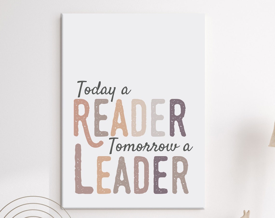 Today a Reader Tomorrow a Leader Kids Affirmation Classroom Poster - Image 3