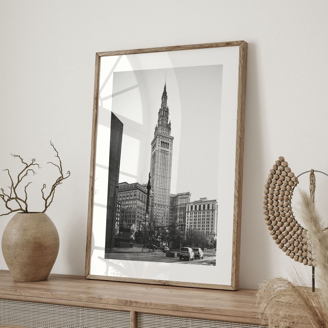 Cleveland Street Black And White Print Cleveland Wall Art Cleveland Poster Ohio Photo Usa Decor North America Art C19 356 - Image 2