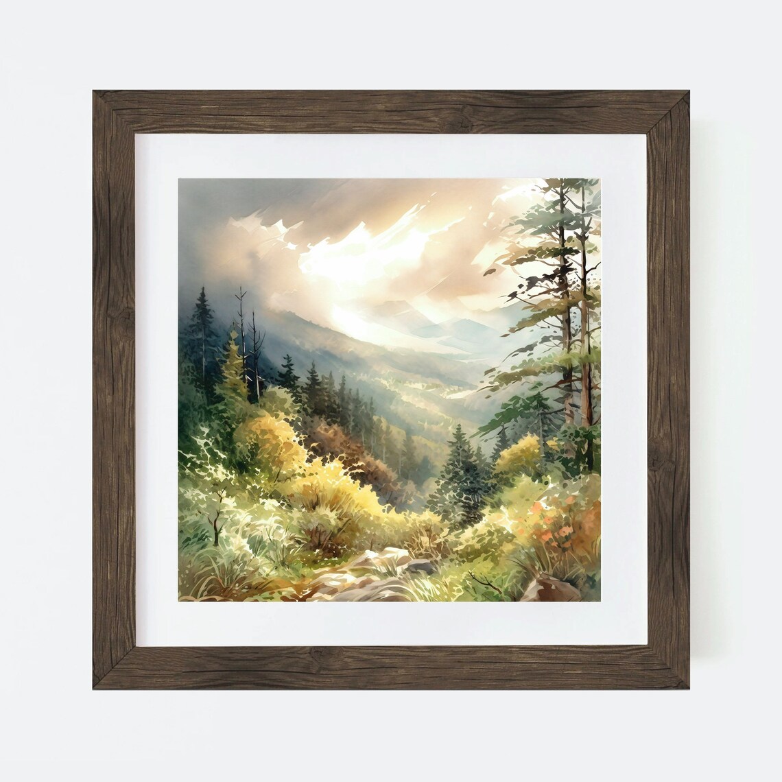 Great Smoky Mountains National Park Watercolor Poster - Image 5