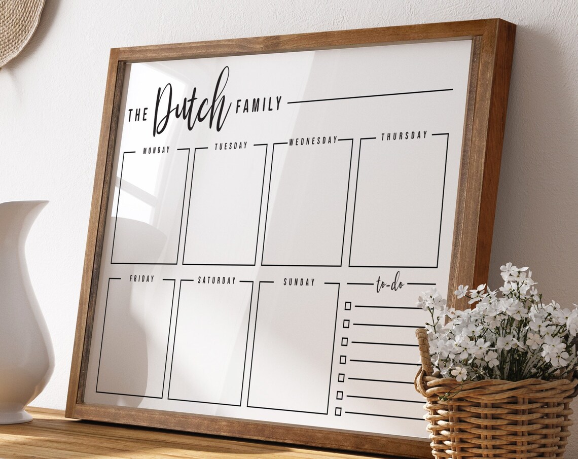 Custom Name Weekly Planner, Decorative Organization Board - Image 3