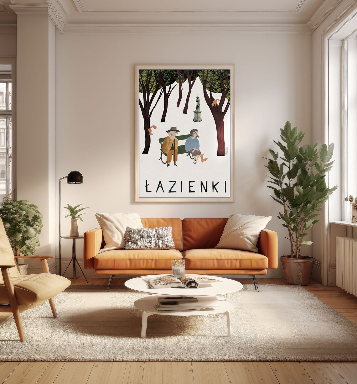 Azienki Krlewskie Warszawa Warsaw Wall Decoration Polska Poland Print Poster Travel Poster Illustration