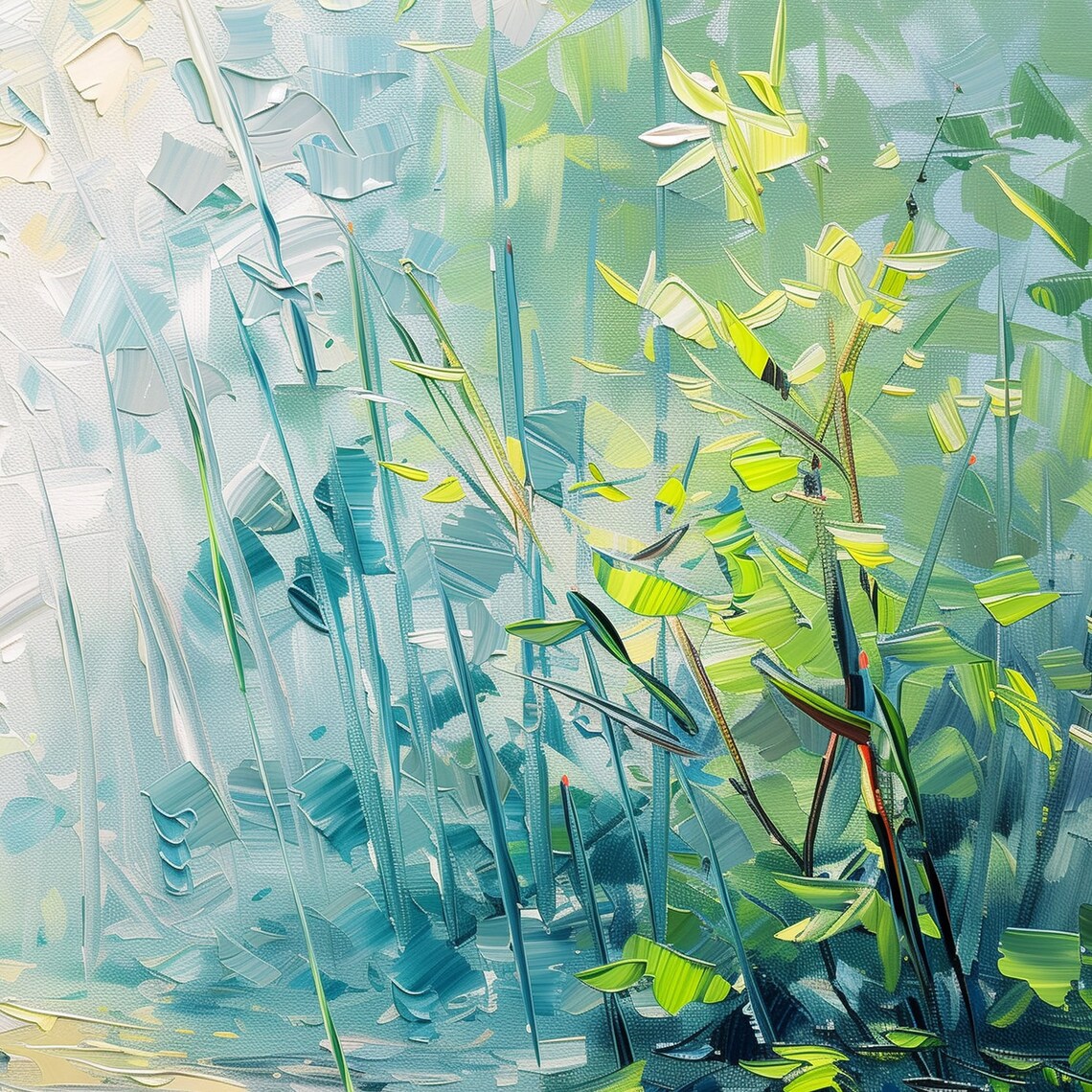 Bamboo Forest Oil Painting Wall Art Print Frame Tv Art Tv - Image 6