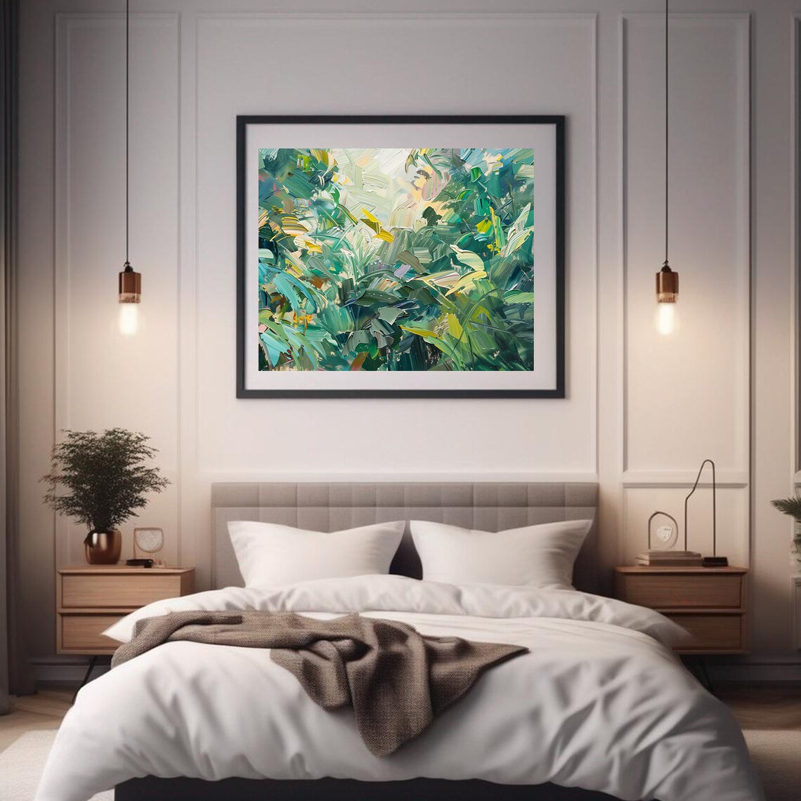 Dense Jungle Oil Painting Wall Art Print Frame Tv Art Tv - Image 2