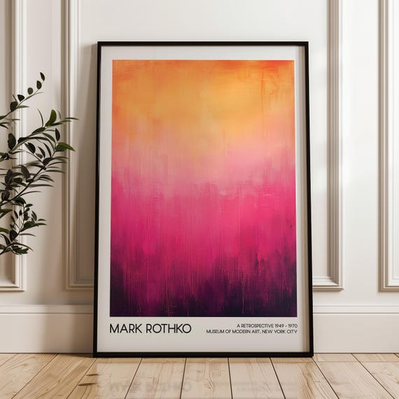 Mark Rothko Art Poster Living Room Decor Abstract Home Modern Exhibition Wall