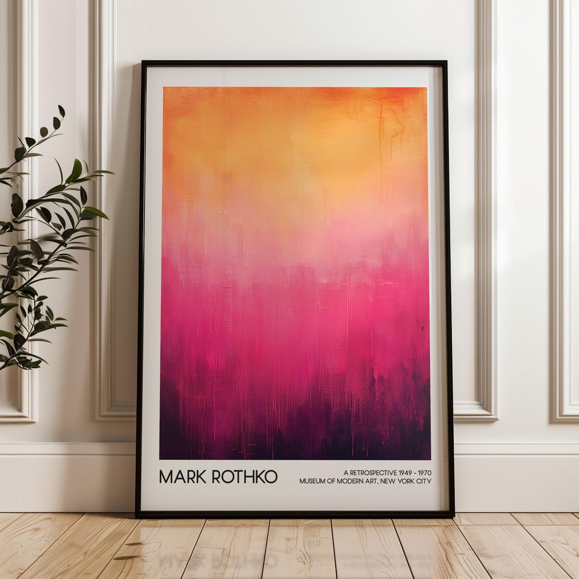 Mark Rothko Sunset Gradient Abstract Exhibition Style Poster