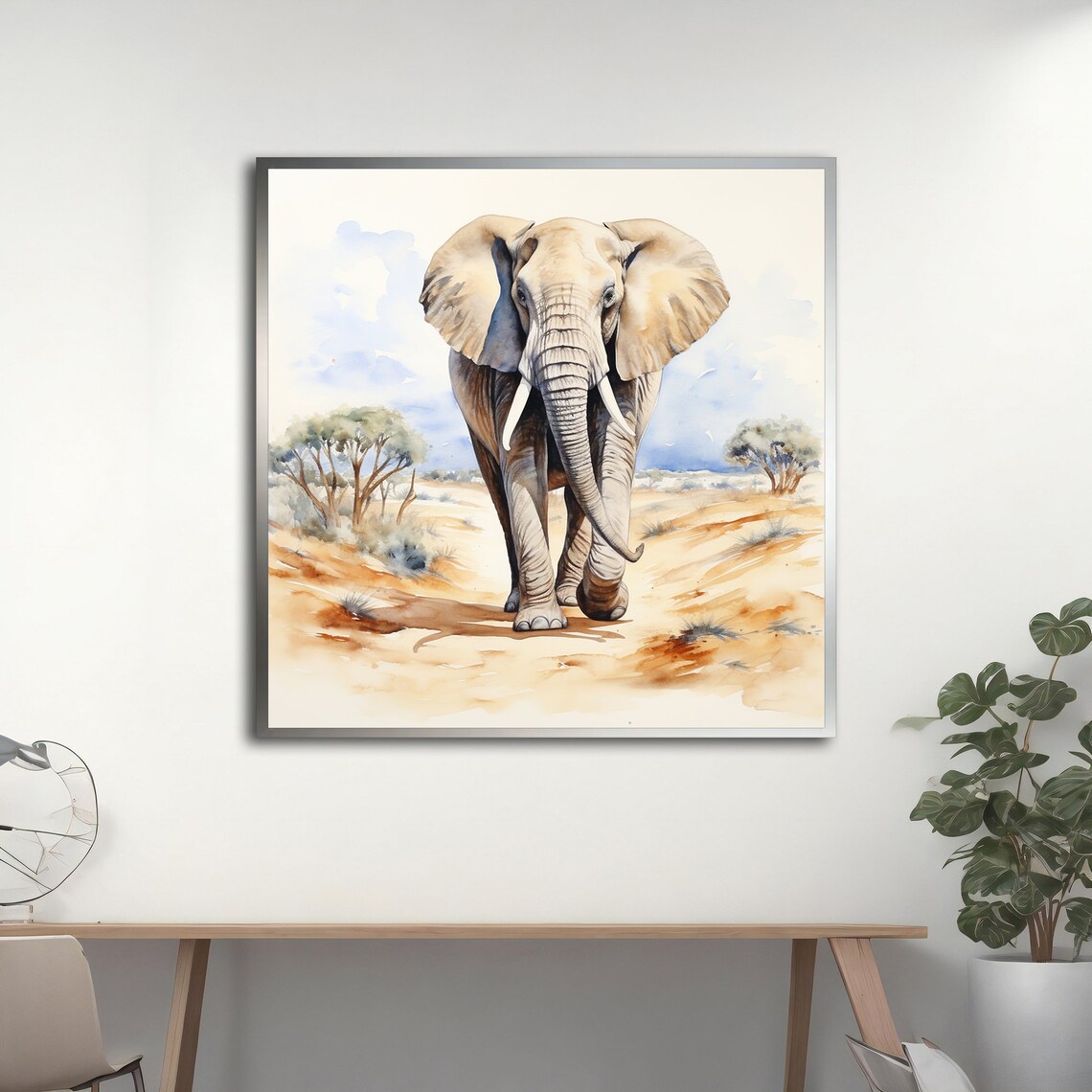 Elephant Painting Art Print, Animal Wall Art - Image 4