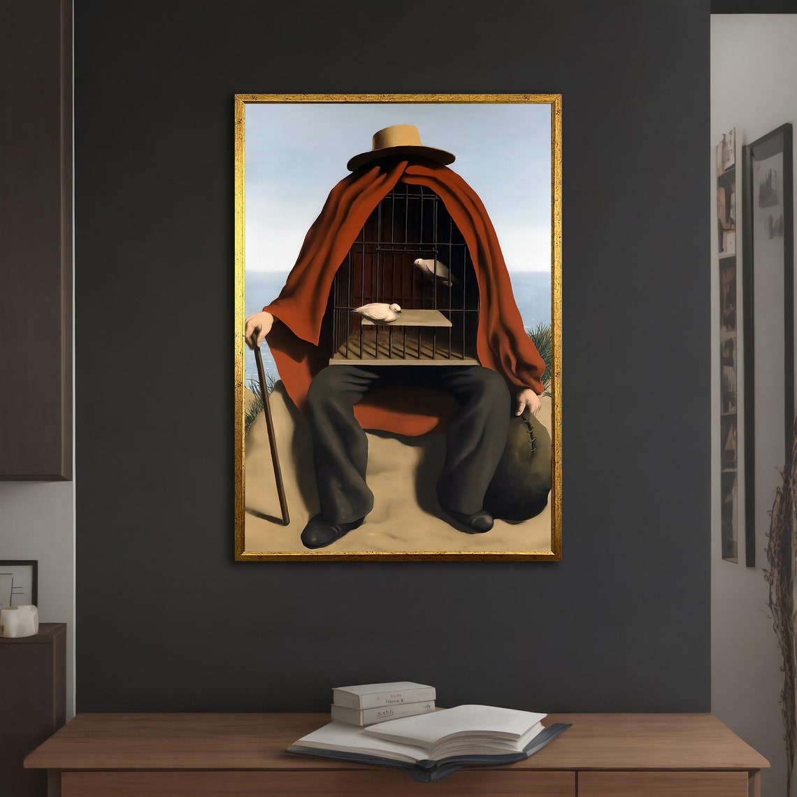 Rene Magritte The Therapist Birdcage Man Surreal Classic Art Poster - Image 5