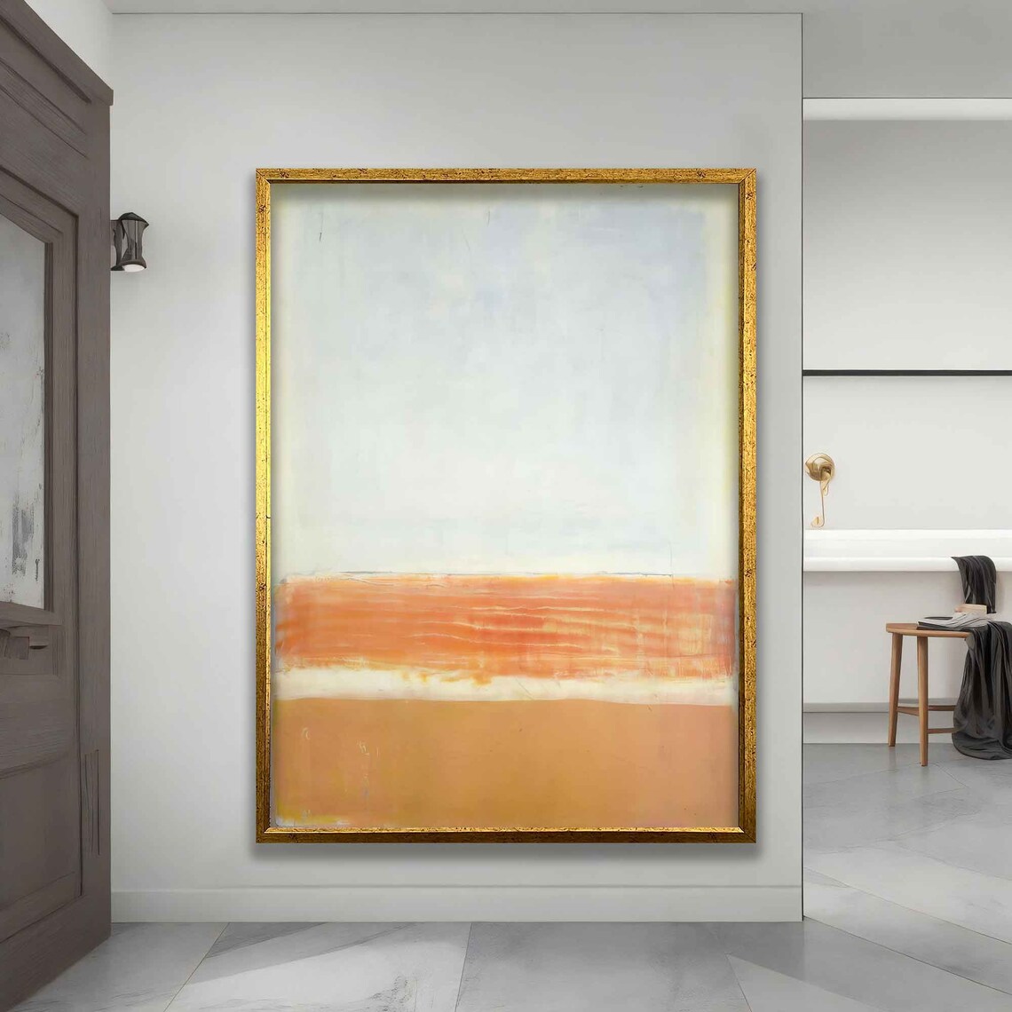 Mark Rothko Orange And White Abstract Art Print