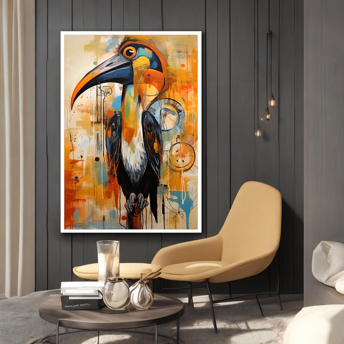 Toucan Bird Painting, Modern Decor Wall Art Print - Image 2