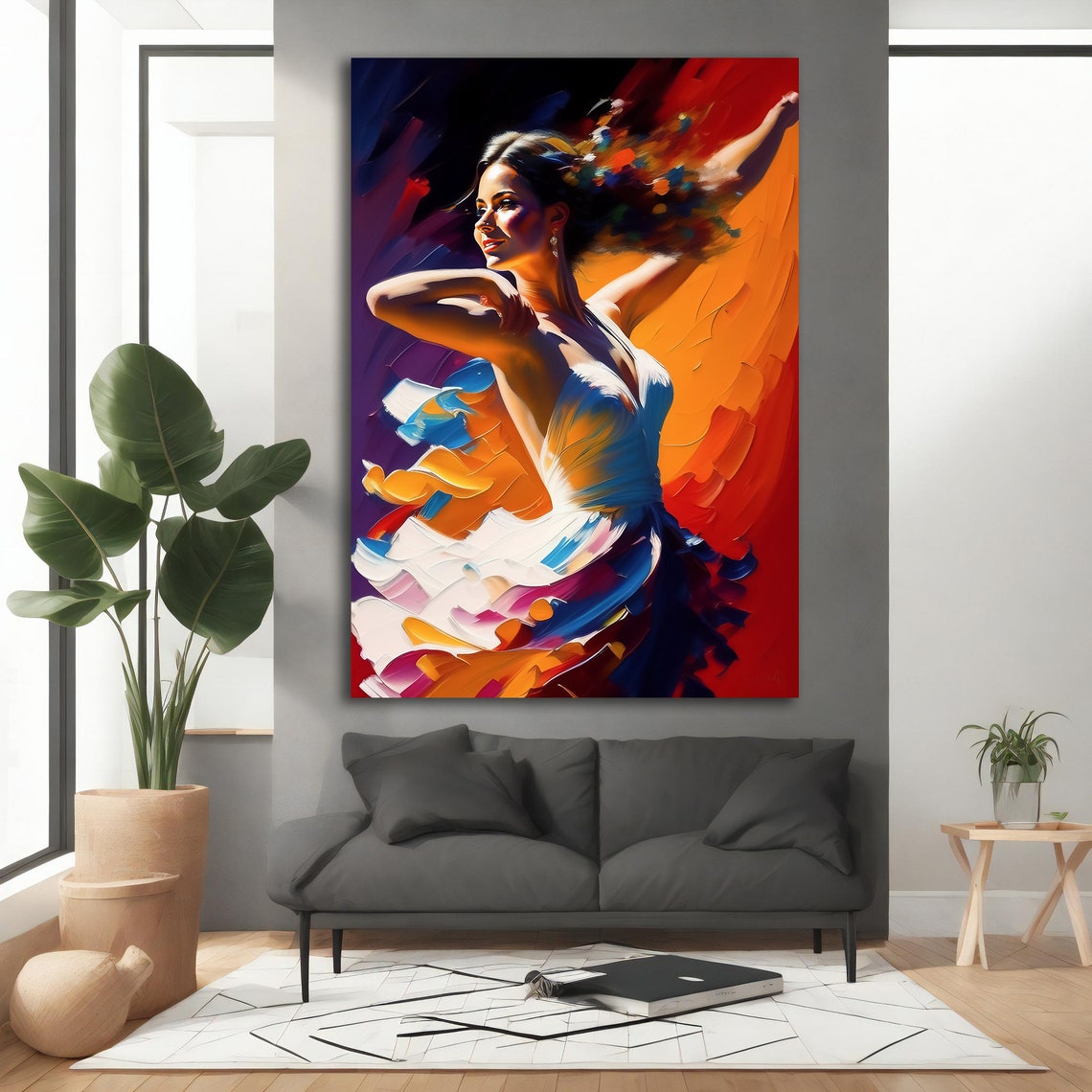 Ballerina Painting Dance Poster With Different Frame Options For Your Home And Office Modern Decor Ideas - Image 4