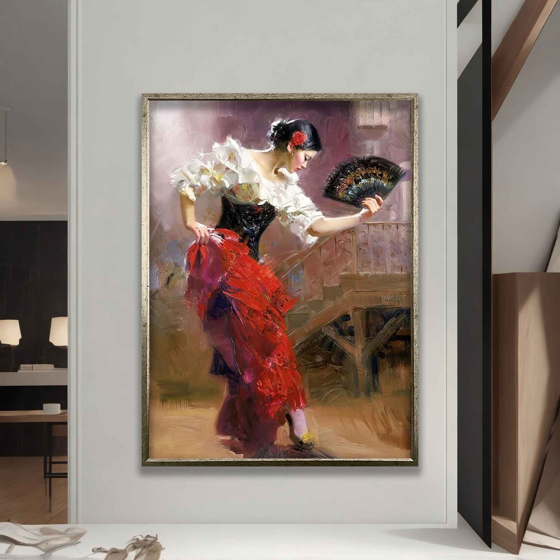 Spanish Dancer Woman, Old Style Spanish Art Print - Image 5