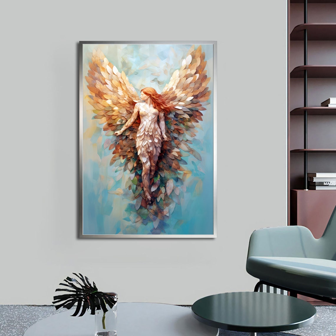 Angel Painting Winged Angel Woman Decoration Angel Home Decor Angel Wall Decor Land Of Angels Painting - Image 4