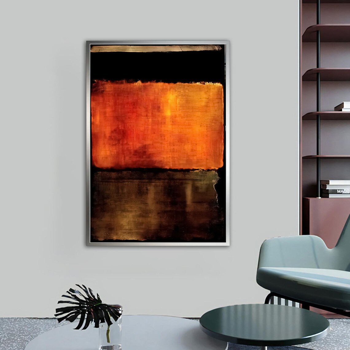 Mark Rothko Orange Brown Colorful Mix Rothko Art Mark Rothko Wall Art With Different Frame Options For Your Home And Office - Image 4