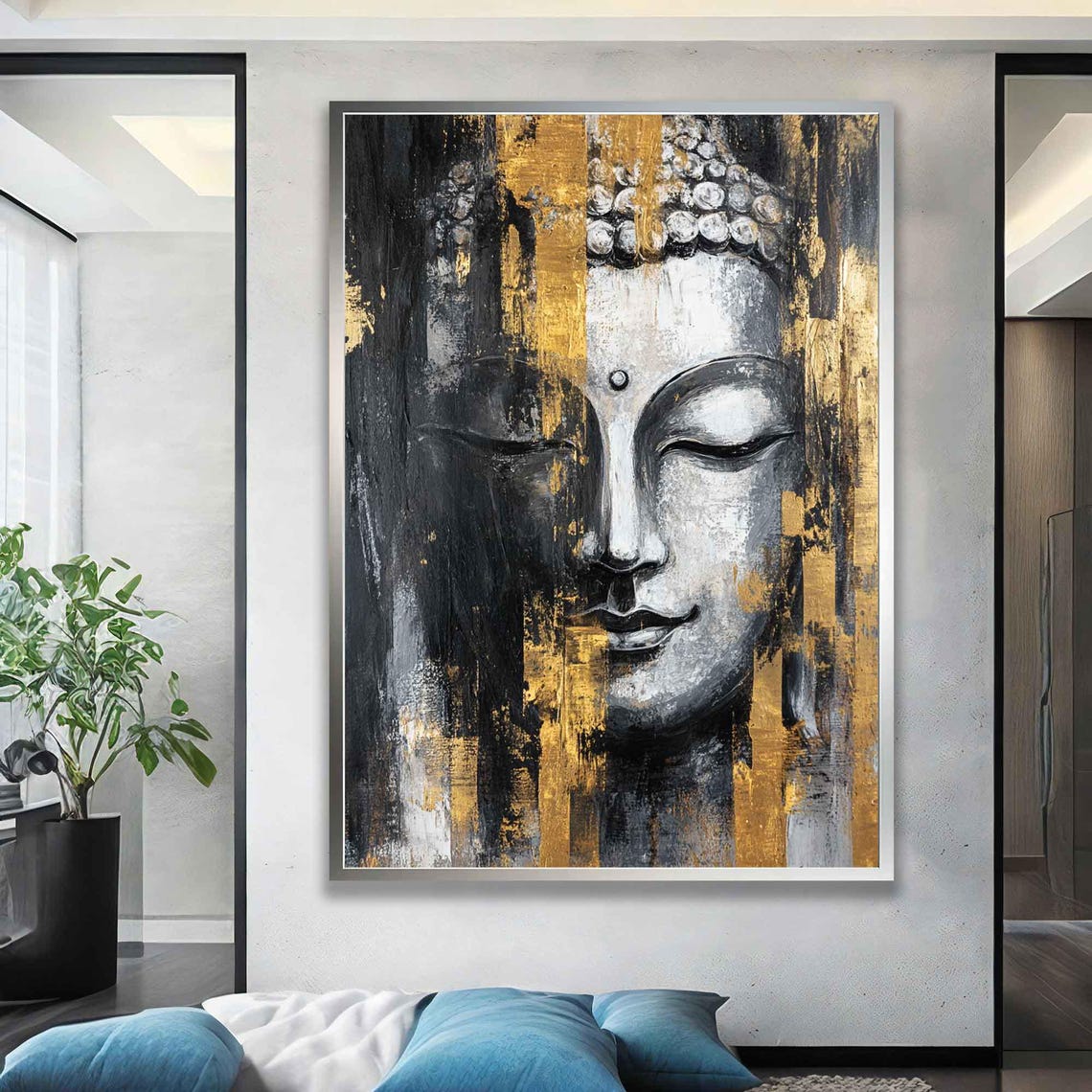 Buddha Buddha Wall Decor Gold Buddha Wall Decor Buddha Decor - Image 4