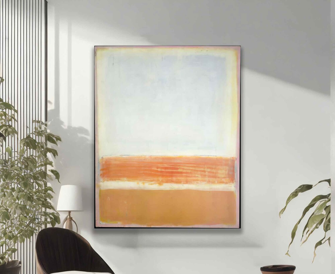 Mark Rothko Orange And White Abstract Art Print - Image 2