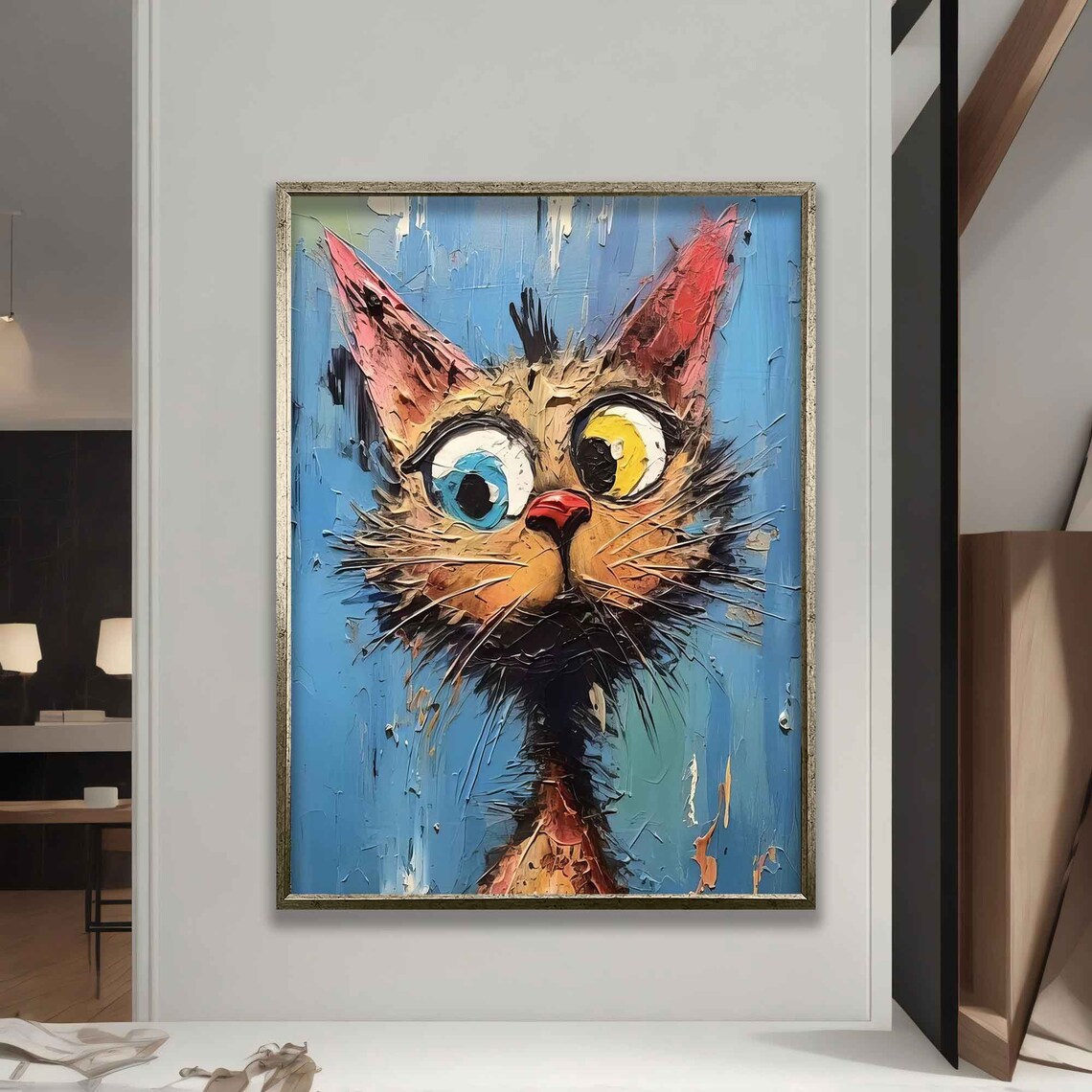 Confused Cat Pop Art Poster, Cute Funny Cat Print - Image 5