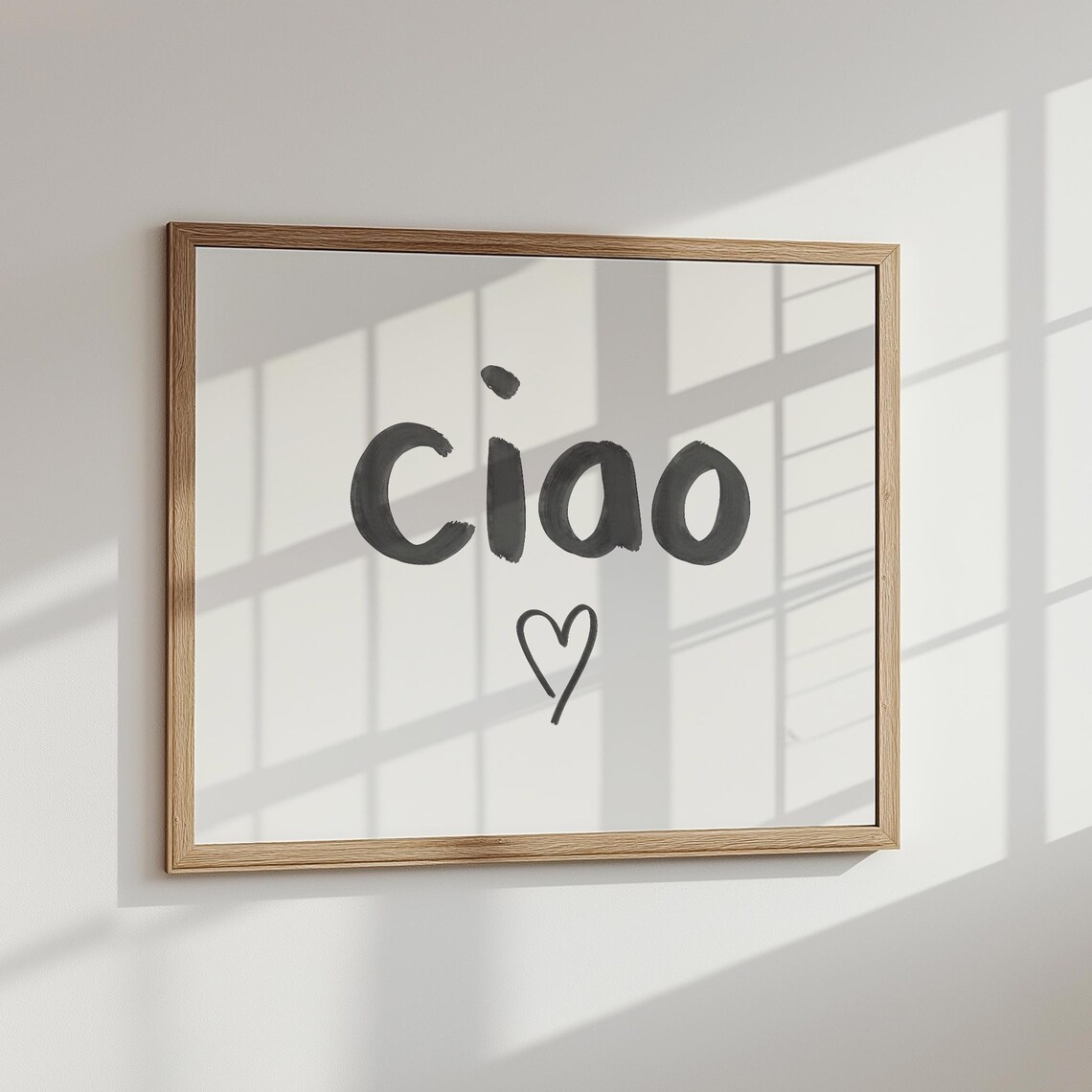 Ciao Minimalist Entryway Quote Art Print - Image 3