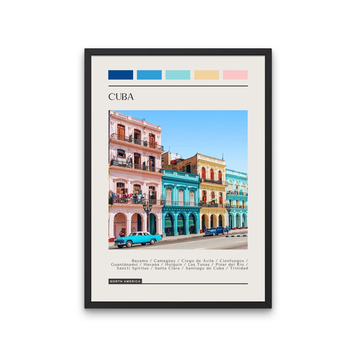 Travel Poster, Color Block Art Print