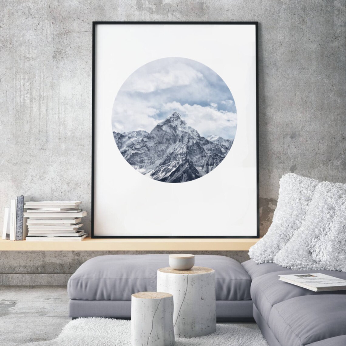 Mountain Geometry Art Print, Nature Landscape - Image 3