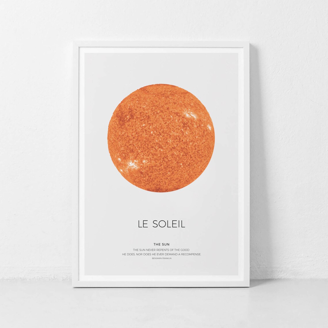 Le Soleil Sun Art Print, Abstract Modern Space