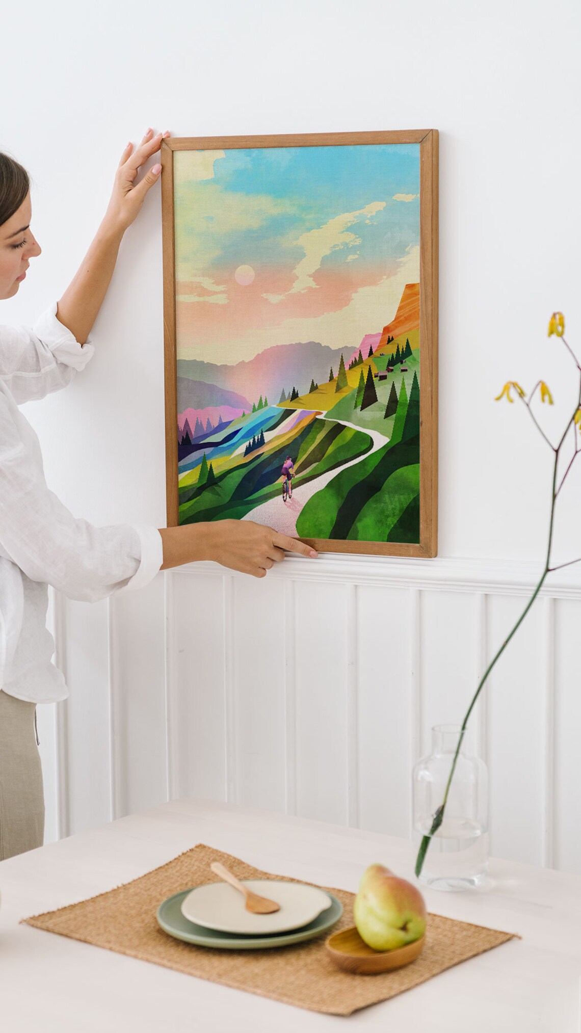 Dolomiti Ride Cycling Art Print, Mountain Route - Image 3