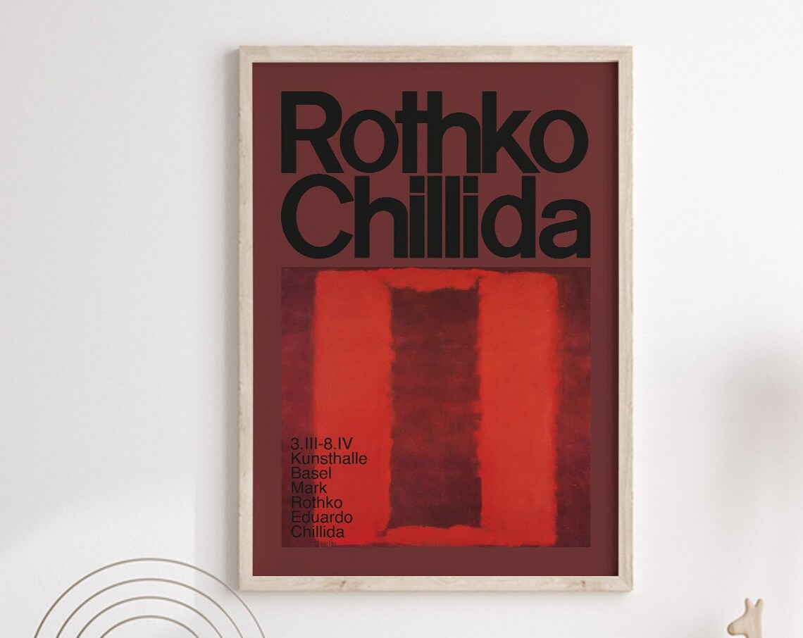 Mark Rothko and Eduardo Chillida Exhibition Poster Print - Image 6