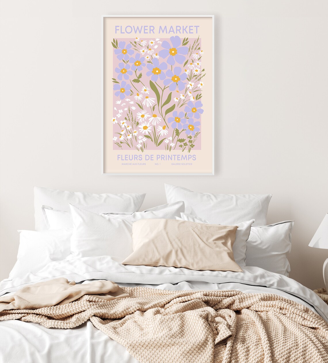 Spring Flower Market Art Print, Danish Pastel Decor - Image 3