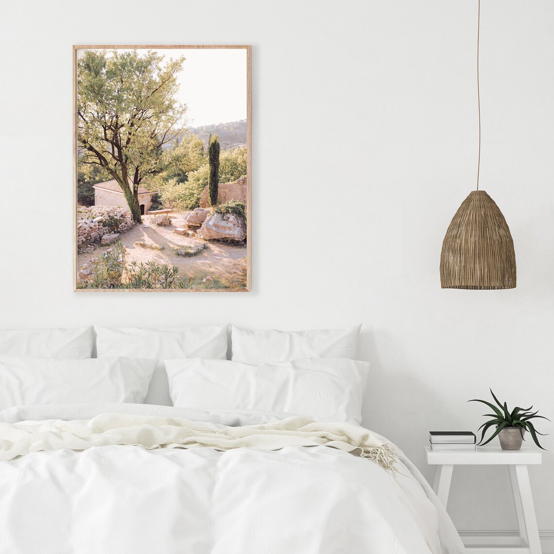 Provence Stone Farmhouse Cypress Trees Countryside France Poster - Image 2