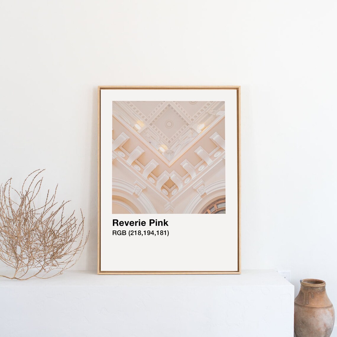 Reverie Pink French Architecture Ceiling Photography Pink Poster - Image 2