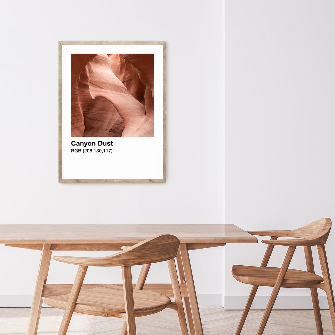 Canyon Dust Antelope Canyon Sandstone Waves Color Swatch Poster - Image 2