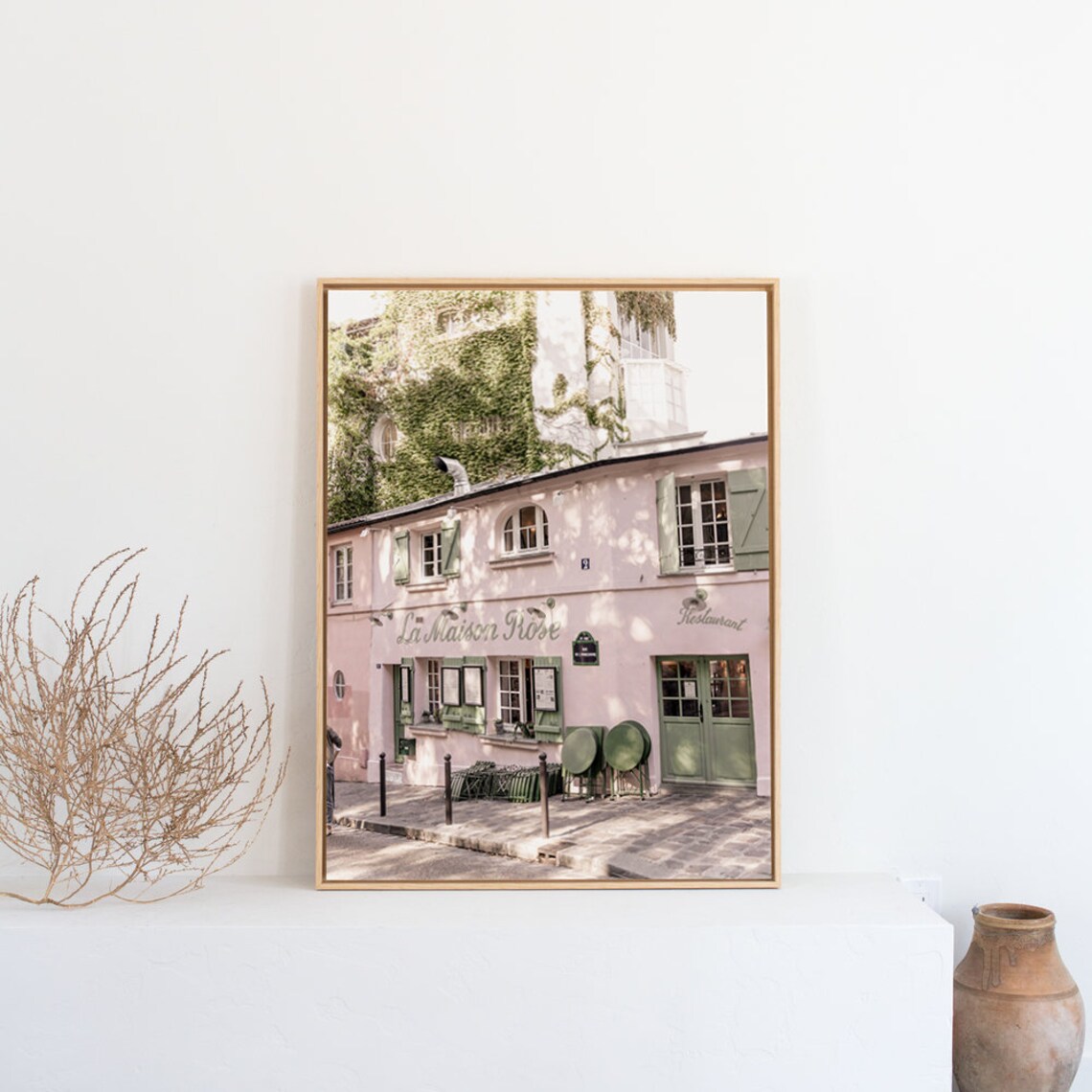 La Maison Rose Pink Bistro in Montmartre Paris Travel Poster - Image 3