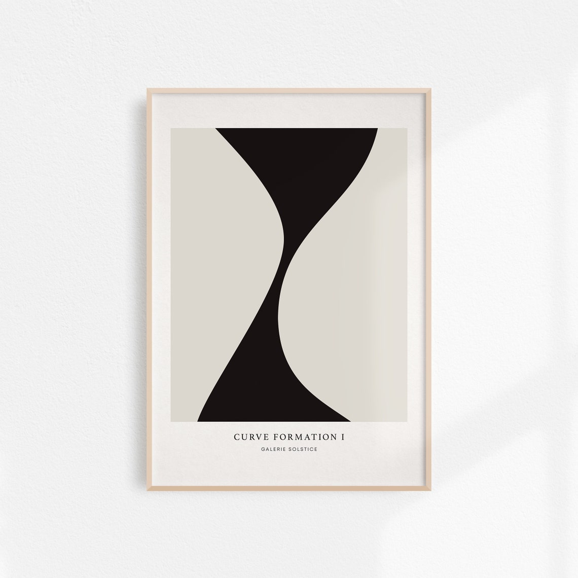 Curve Formation One Bold Black White Abstract Gallery Wall Art