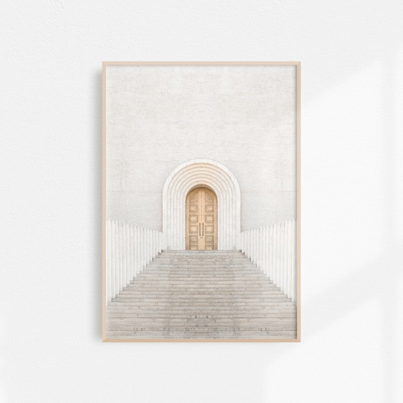 Neutral Door Architecture Print, Minimalist Wall Art