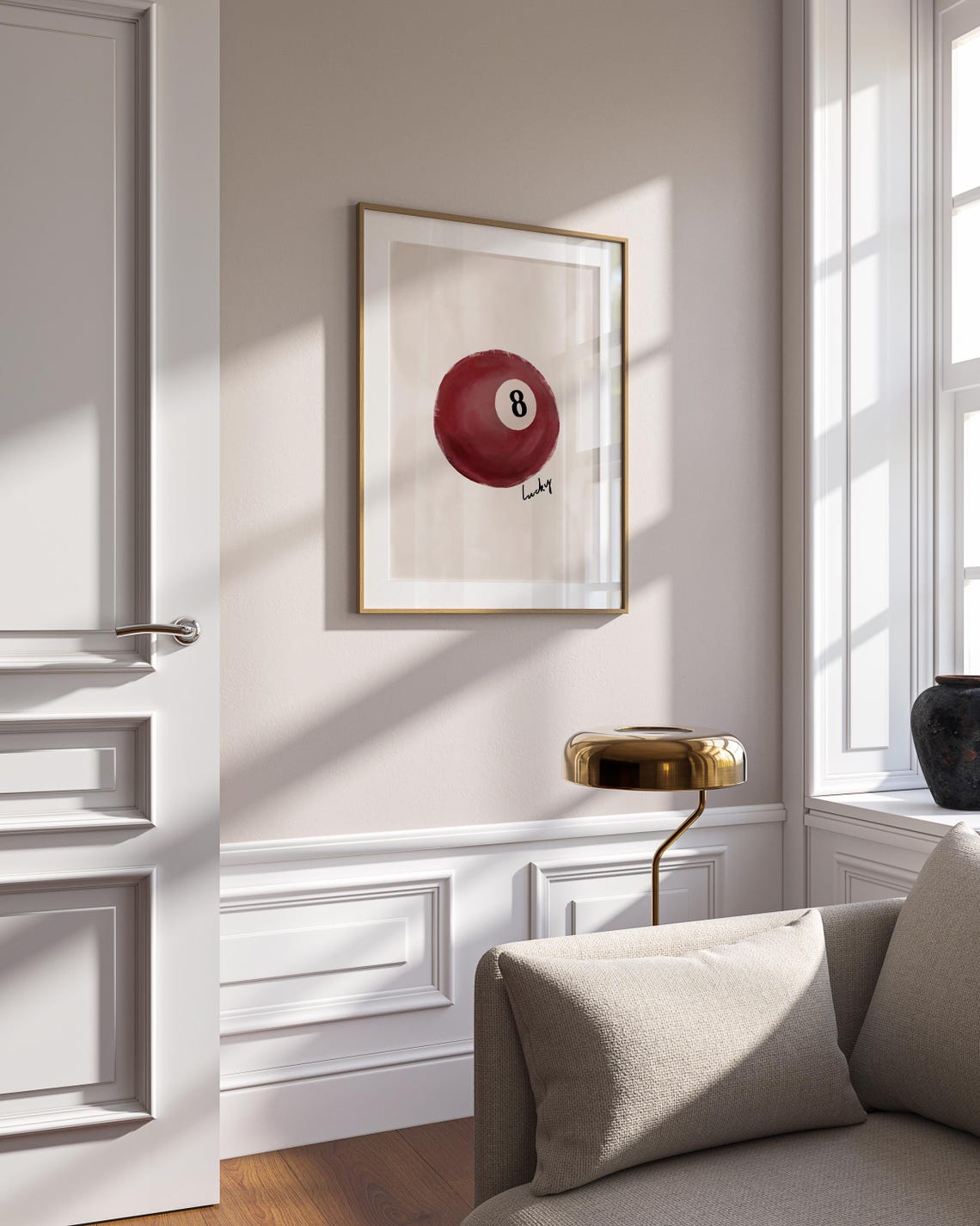 Wall Art Sizing Guide Frame Ratios Shown Against a Wide Sofa - Image 5