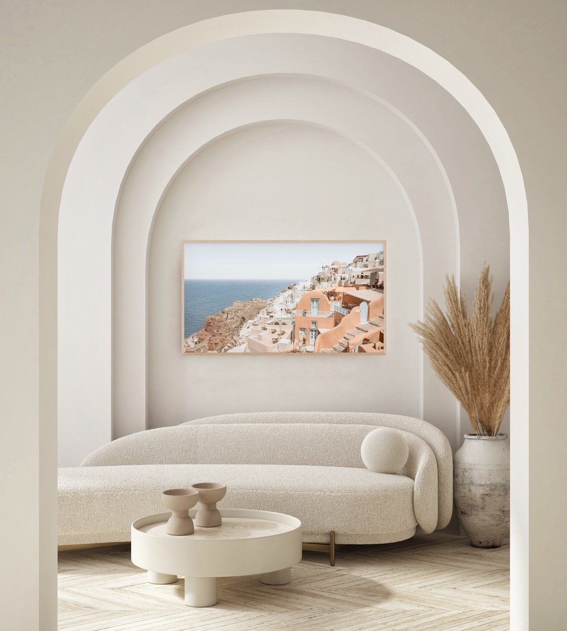 Oia Santorini Whitewashed Cliffside Village Greece Travel Poster - Image 2