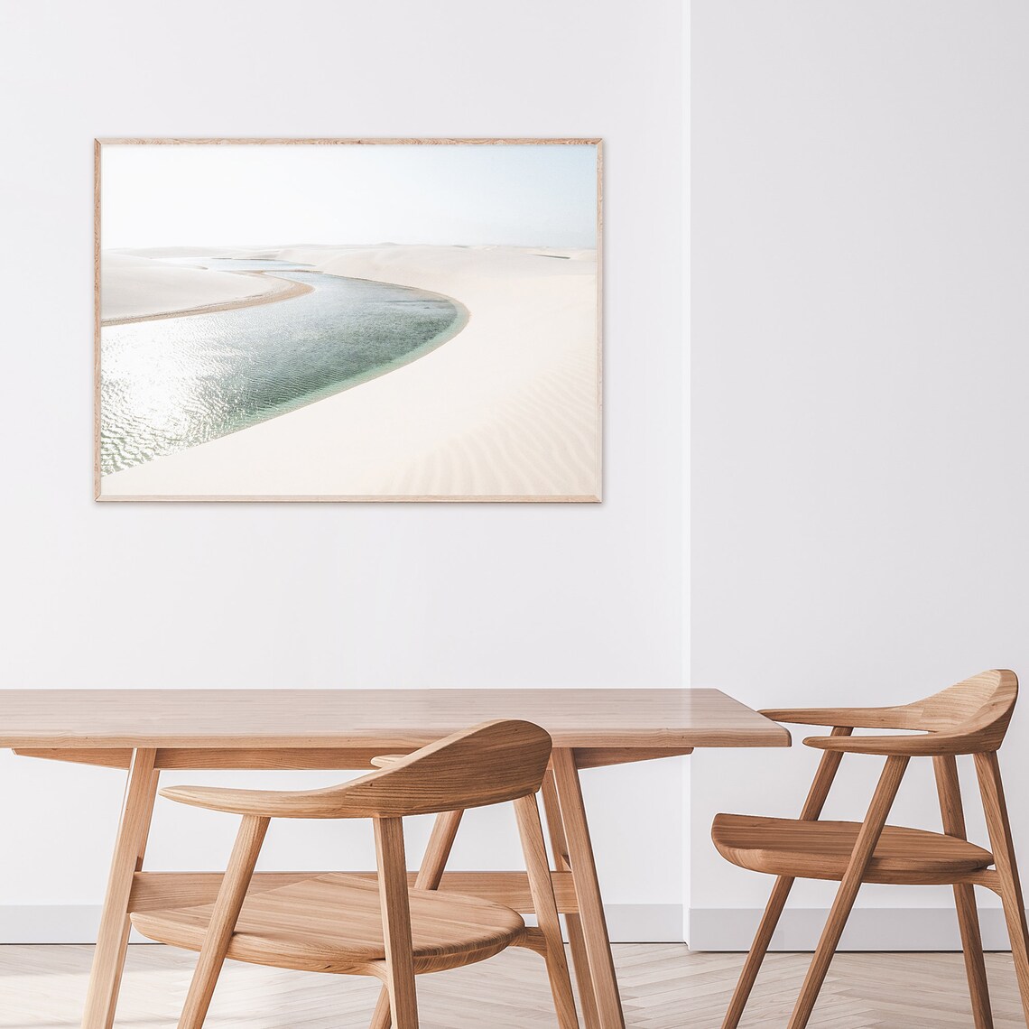 Minimalist Print Desert Wall Art Neutral Wall Art Desert River Print Print Art - Image 2