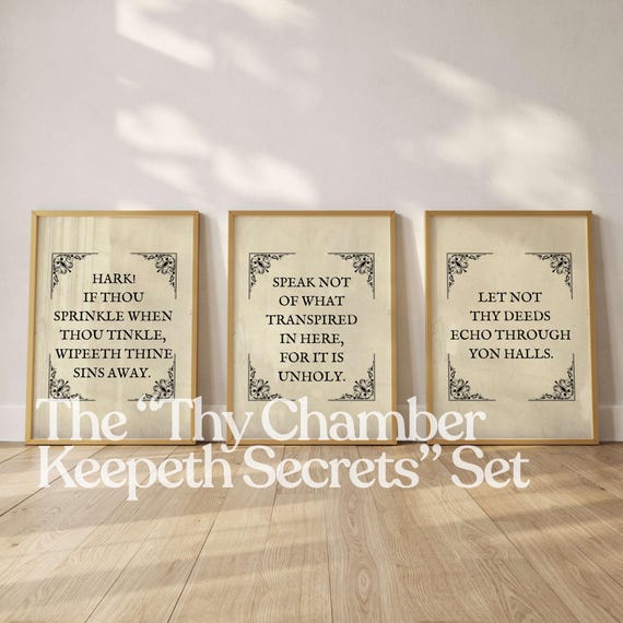 Funny Bathroom Toilet Humor Decor Gift, Art Print