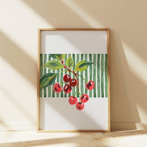 Cherry Vibe Poster, Bedroom Decor