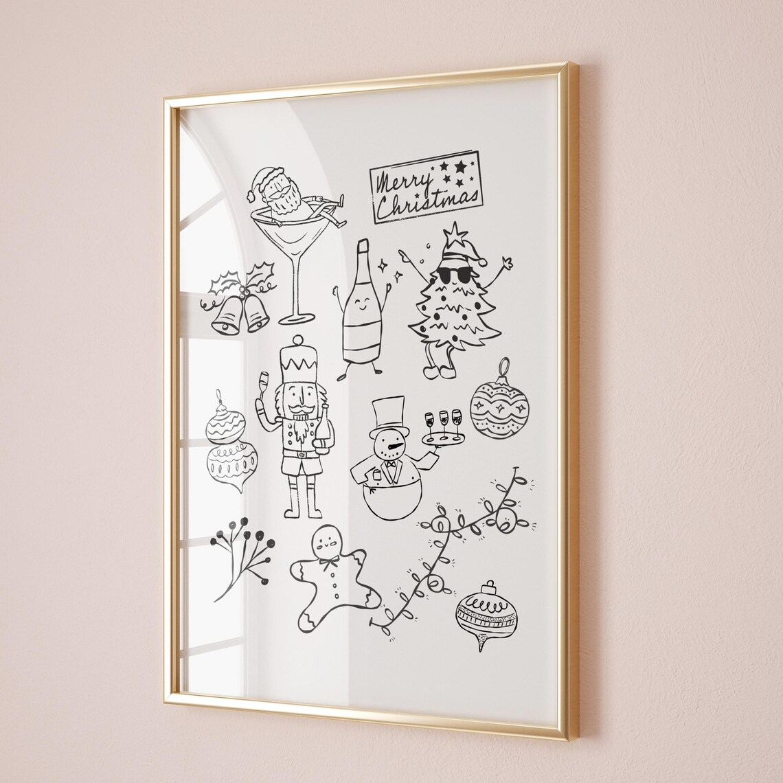 Christmas Doodles and Hand Drawn Holiday Decor