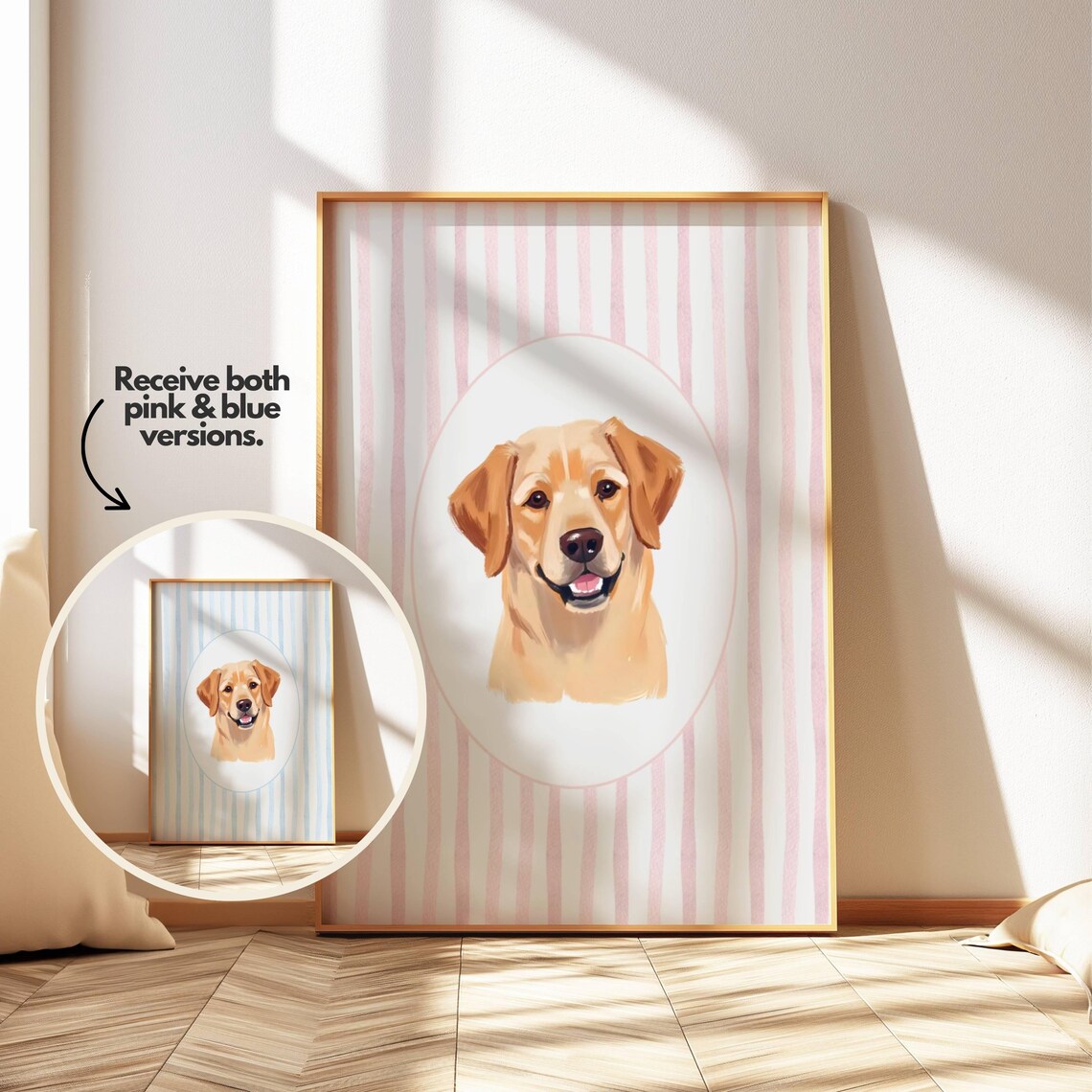Labrador Retriever Nursery Puppy Poster, Watercolor