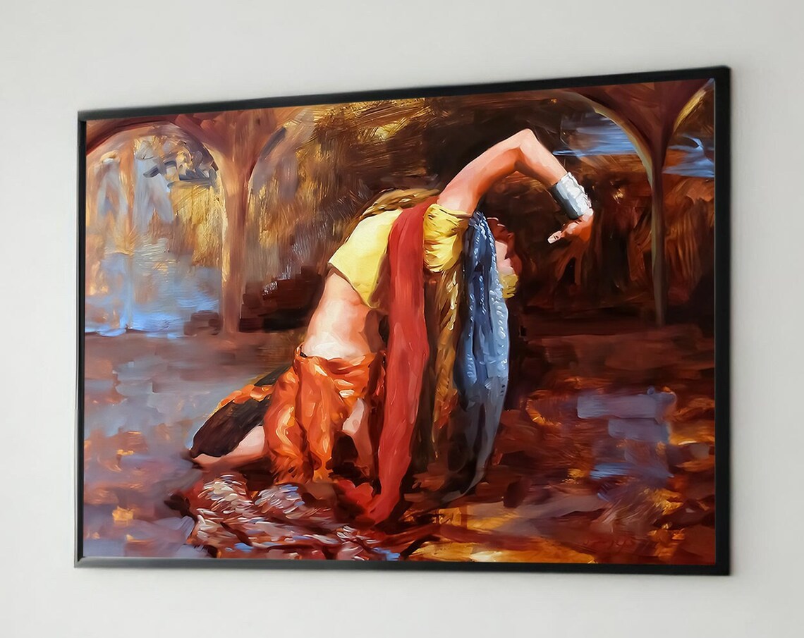 Exotic Dance Art Print, Vibrant Living Room Decor
