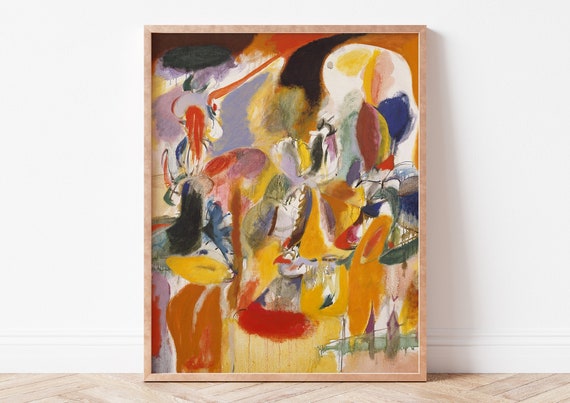 Art Print Vintage Abstract Wall Home Decor Oil Painting Poster Water Of The Flowery Mill Arshile Gorky
