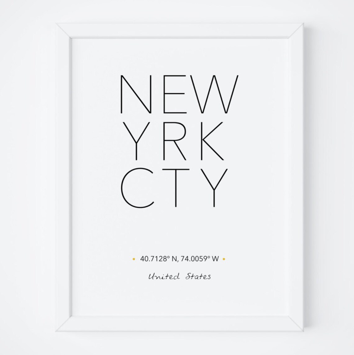 New York Scandinavian Typography Art Print